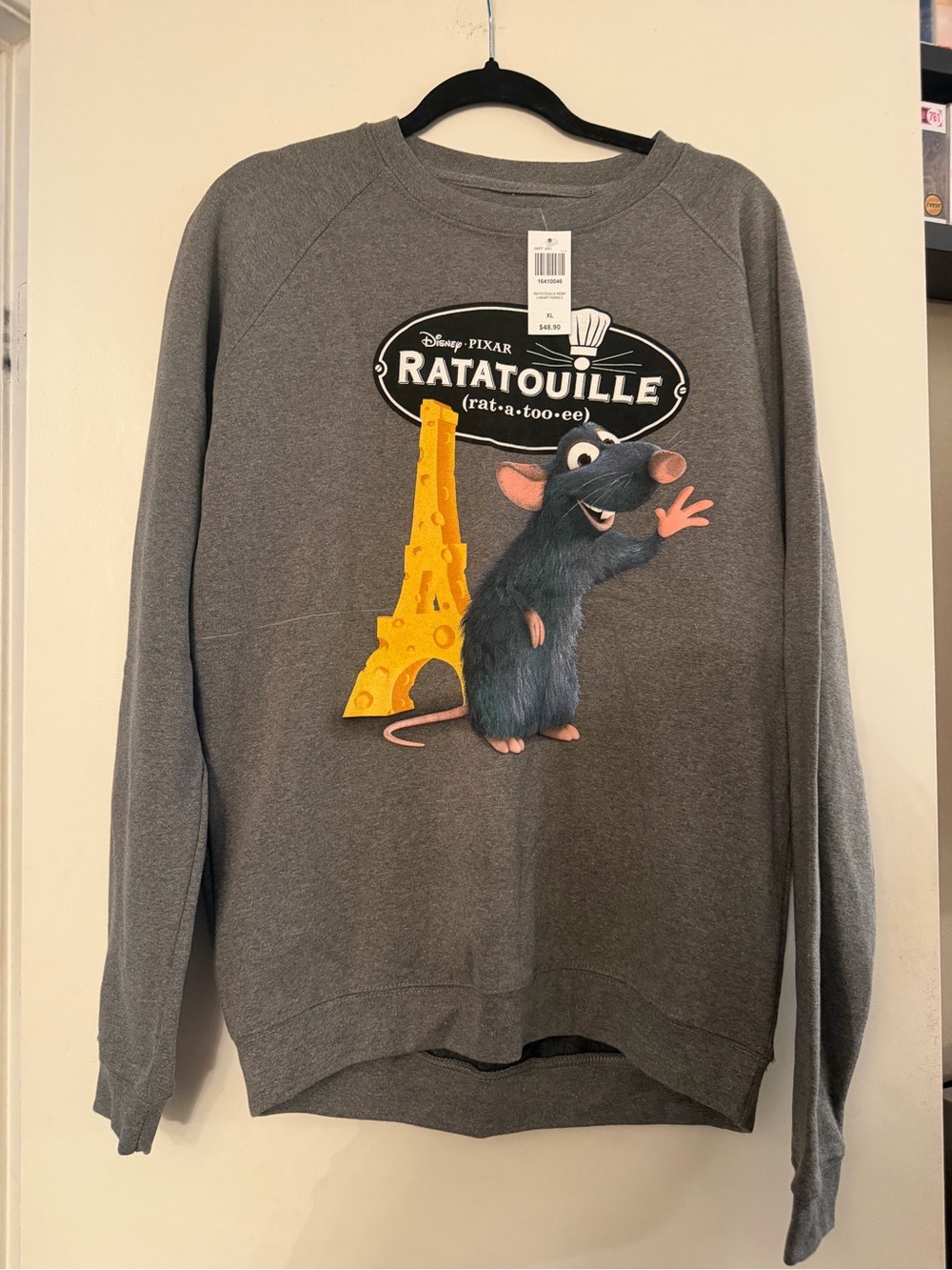 Disney Pixar Ratatouille Grey Graphic Crew Sweatshirt
